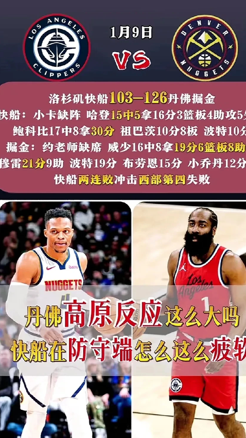 开云体育在线观看-掘金战胜快船，比分扳平一平